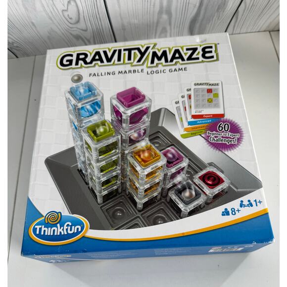 ThinkFun GRAVITY MAZE Falling Marble Logic Brain Game 2014 Complete - Picture 1 of 5